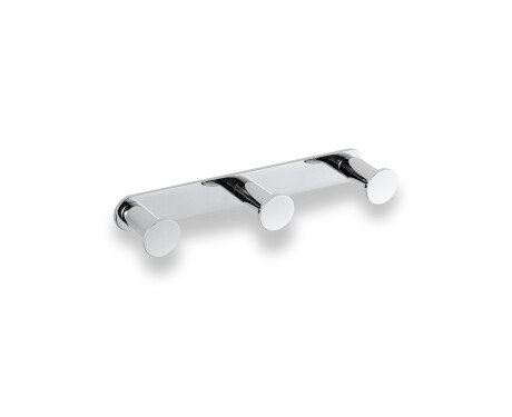 Breite Leiste – 3 Handtuchhaken / Chrom