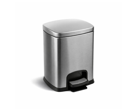 PREMIUM-Treteimer, rechteckig, 5 l, Soft-Close / Edelstahl, satiniert