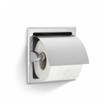 Toilettenpapierhalter / zum Einbau / polierter Stahl #1