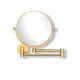 Kosmetikspiegel, gerade, 3-fache Vergrößerung, rund, schwenkbar, doppelter beweglicher Arm / goldglänzend #1