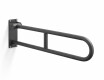 Stützhandlauf für Menschen mit Behinderungen, Ø 32, gebogen und schwenkbar, STANDARD – 80 cm / Edelstahl, mattschwarz