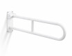 Stützhandlauf für Menschen mit Behinderungen, Ø 32, gebogen und schwenkbar, STANDARD – 80 cm / Edelstahl, mattweiß