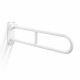 Stützhandlauf für Menschen mit Behinderungen, Ø 32, gebogen und schwenkbar, STANDARD – 80 cm / Edelstahl, mattweiß #1