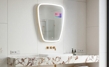 Unregelmäßiger Spiegel mit LED SMART Z222 Google