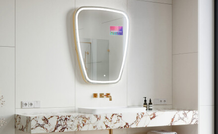 Unregelmäßiger Spiegel mit LED SMART Z223 Google