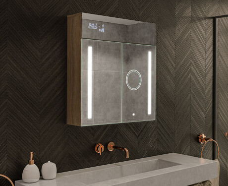 Spiegelschrank mit LED Beleuchtung - L02 Emily 66,5 x 72cm