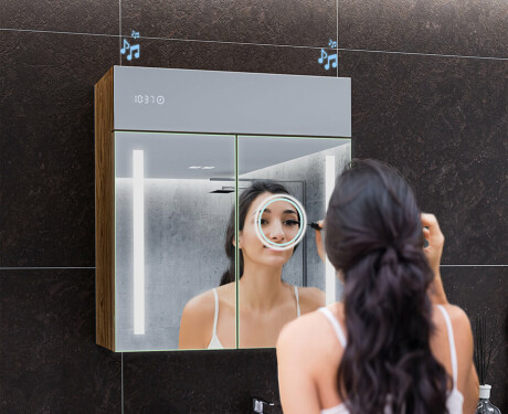 Spiegelschrank mit LED Beleuchtung - L02 Emily 66,5 x 72cm #7