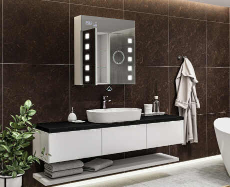 Spiegelschrank mit LED Beleuchtung - L03 Emily 66,5 x 72cm #11