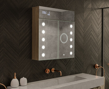 Spiegelschrank mit LED Beleuchtung - L06 Emily 66,5 x 72cm #1