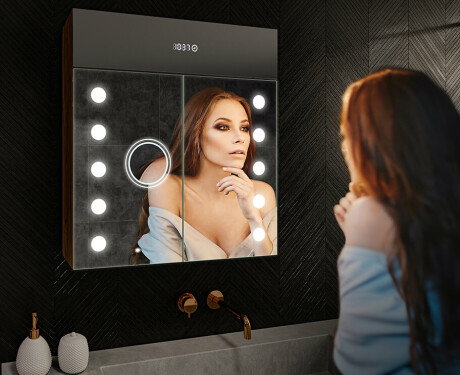 Spiegelschrank mit LED Beleuchtung - L06 Emily 66,5 x 72cm #9