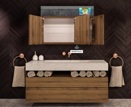 Smart Spiegelschrank mit LED Beleuchtung - L02 Sarah 100 x 72cm #9