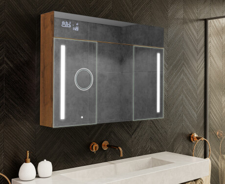 Spiegelschrank mit LED Beleuchtung - L02 Emily 100 x 72cm #1