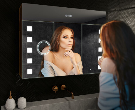 Spiegelschrank mit LED Beleuchtung - L03 Emily 100 x 72cm #9
