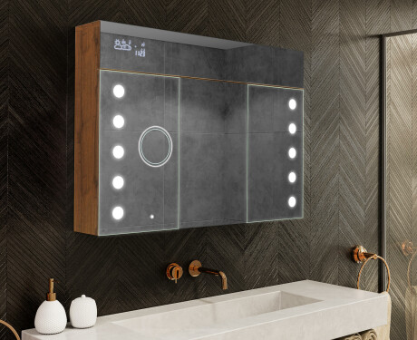 Spiegelschrank mit LED Beleuchtung - L06 Emily 100 x 72cm