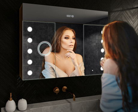 Spiegelschrank mit LED Beleuchtung - L06 Emily 100 x 72cm #9