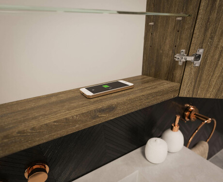 Spiegelschrank mit LED Beleuchtung - L55 Emily 100 x 72cm #12