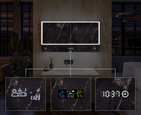 Bad Spiegelschrank Lily mit LED Beleuchtung - 2-türig 100 x 72,5cm #8