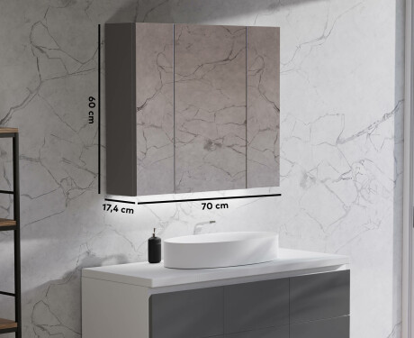 Spiegelschrank mit LED Beleuchtung Clara 70 x 60cm #2