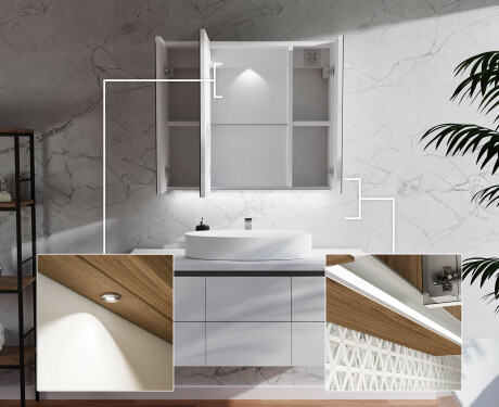 Spiegelschrank mit LED Beleuchtung Clara 70 x 60cm #4