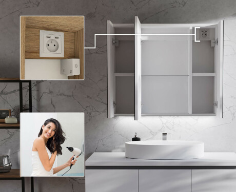 Spiegelschrank mit LED Beleuchtung Clara 70 x 60cm #5