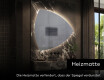 Unregelmäßiger asymmetrischer Spiegel mit LED Beleuchtung T221 #9