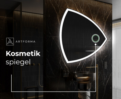Unregelmäßiger asymmetrischer Spiegel mit LED Beleuchtung T222 #4