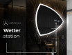 Unregelmäßiger asymmetrischer Spiegel mit LED Beleuchtung T222 #6