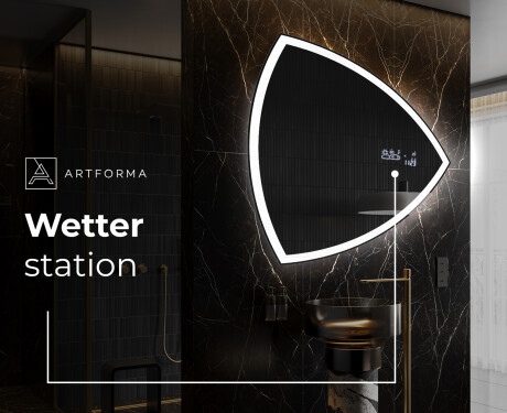 Unregelmäßiger asymmetrischer Spiegel mit LED Beleuchtung T222 #6