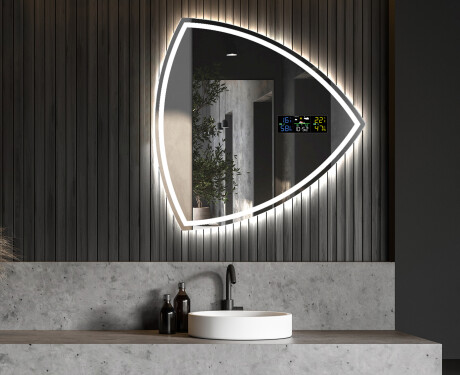Unregelmäßiger asymmetrischer Spiegel mit LED Beleuchtung T223 #6