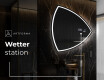 Unregelmäßiger asymmetrischer Spiegel mit LED Beleuchtung T223 #6