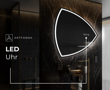 Unregelmäßiger asymmetrischer Spiegel mit LED Beleuchtung T223 #7