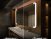 Abgerundeter Badspiegel mit LED Beleuchtung L144 #1