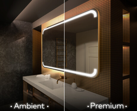 SONNI Badezimmer LED Spiegel Badspiegel mit Beleuchtung Wandschalter 6