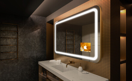 Abgerundeter Badspiegel mit LED Beleuchtung L147